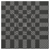 Checkered Moire von Kenneth Yoncich Stoff (Nahaufnahme)