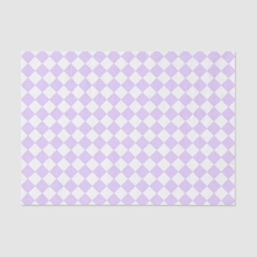 Checkered Muster des lila Diamanten Seidenpapier (Vorderseite)