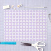 Checkered Muster des lila Diamanten Seidenpapier (Handwerk)