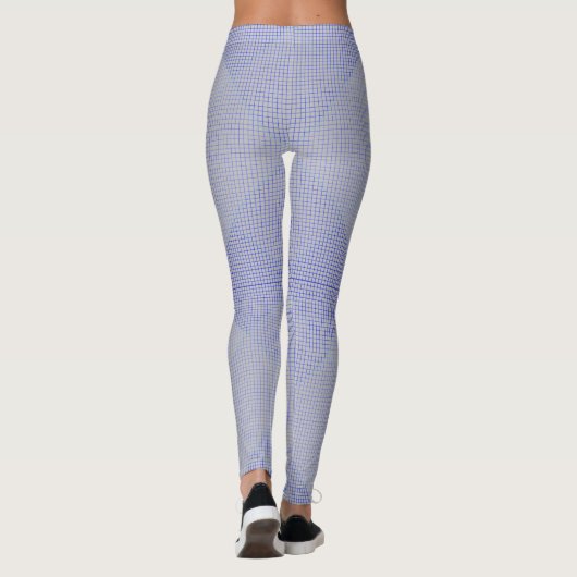 Checkered Net pattern 02 LGrey BG Leggings (Rückseite)