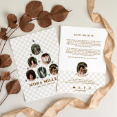 Checkered Pattern Foto Business Weihnachtsbaum Feiertagskarte