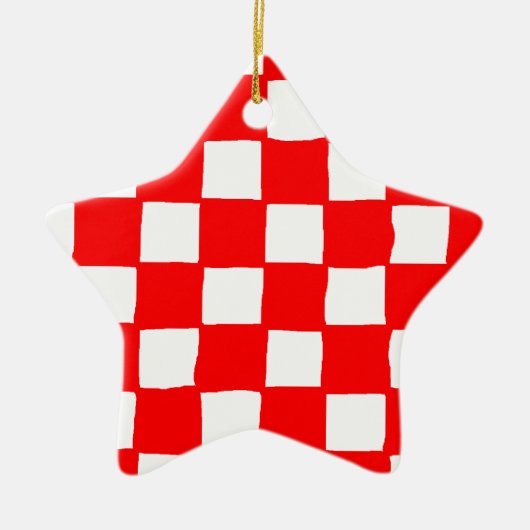 checkered pattern (red) keramikornament (Vorne)