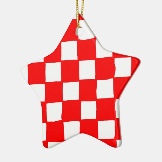checkered pattern (red) keramikornament (Links)
