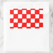 checkered pattern (red) rechteckiger aufkleber (Tasche)
