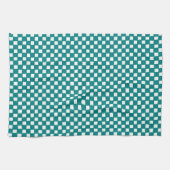 checkered pattern (teal) küchentuch (Horizontal)