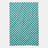 checkered pattern (teal) küchentuch (Vertikal)