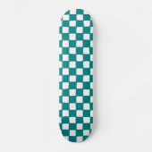 checkered pattern (teal) skateboard (Vorderseite)