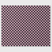 Checkered pink and Black Geschenkpapier (Flach)