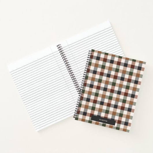 Checkered Plaid Spiral Notebook Notizblock (Innenseite)