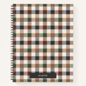 Checkered Plaid Spiral Notebook Notizblock (Vorderseite)
