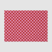 Checkered Red and Hot Pink Tissue Paper Seidenpapier (Vorderseite)