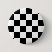 Checkered Schwarzweiss-Auto, das Flagge läuft Button (Vorderseite)