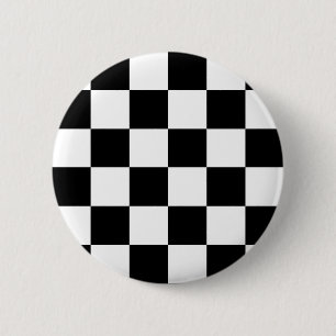 Checkered Schwarzweiss-Auto, das Flagge läuft Button
