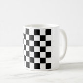 Checkered Schwarzweiss-Tasse Kaffeetasse (VorderseiteRechts)