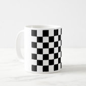Checkered Schwarzweiss-Tasse Kaffeetasse (Vorderseite Links)