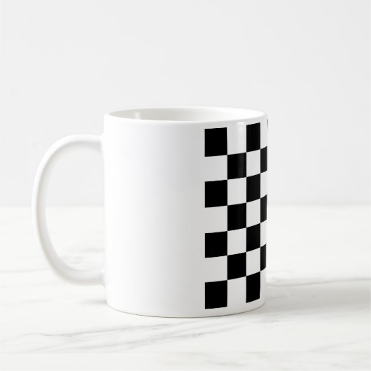 Checkered Schwarzweiss-Tasse Kaffeetasse (Links)