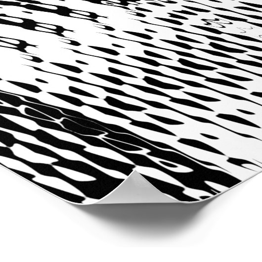 Checkered Sine Wave Distortion Mirrored 8x8x3x3x6x Poster (Ecke)