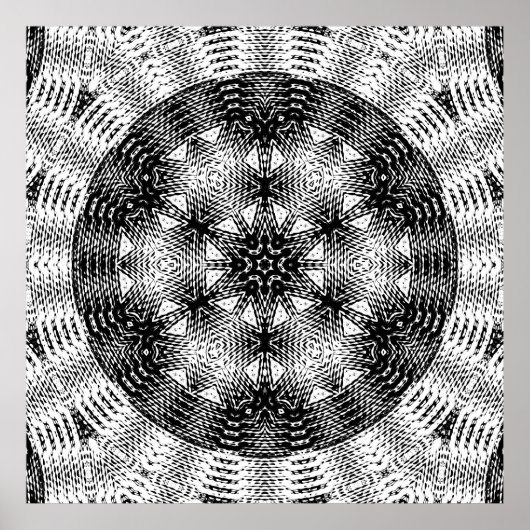 Checkered Sine Wave Distortion Mirrored 8x8x3x3x6x Poster (Vorne)