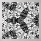 Checkered Sine Wave Distortion Mirrored 8x8x3x3x Poster (Vorne)