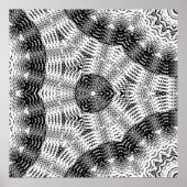 Checkered Sine Wave Distortion Mirrored 8x8x3x Poster (Vorne)