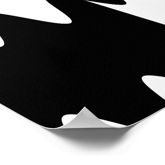 Checkered Sine Waves Poster (Ecke)