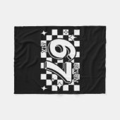 Checkered Six Seven 6 7 Meme Gen Alpha Slang  Fleecedecke (Vorderseite (Horizontal))
