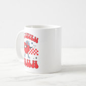 Checkered Six Seven Bruh Hearts 67 Valentines Day  Kaffeetasse (Vorderseite Links)