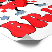 Checkered Six Seven Bruh Hearts 67 Valentines Day  Poster (Ecke)