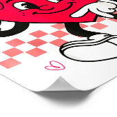 Checkered Six Seven Cool Hearts 67 Valentines Day Poster (Ecke)