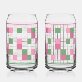 Checkered Soda Glass Dosenglas