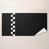 Checkered Spritzer-Schwarzweiss-Effekt Badehandtuch (Badehandtuch)