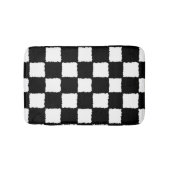 Checkered Spritzer-Schwarzweiss-Effekt Badematte (Vorderseite)