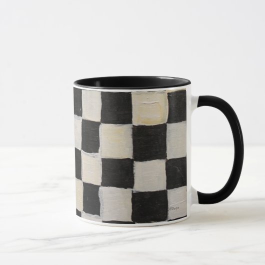 Checkered Tasse Schwarzweiss (Rechts)