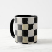 Checkered Tasse Schwarzweiss (Vorderseite Links)