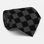 Checkered Teigwaren-Schwarze Krawatte (Gerollt)