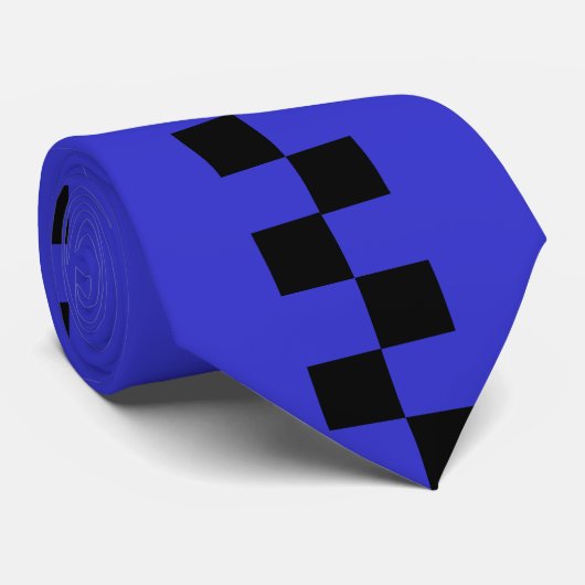 Checkered Teigwaren-Schwarze Krawatte - _- das (Gerollt)