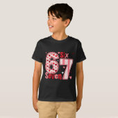 Checkered Valentine Cute Six Seven 6 7 Meme Teens  T-Shirt (Vorne ganz)