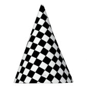 Checkered White and Black  Partyhütchen (Rechts)