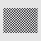 Checkered White and Black  Tissue Paper Seidenpapier (Vorderseite)
