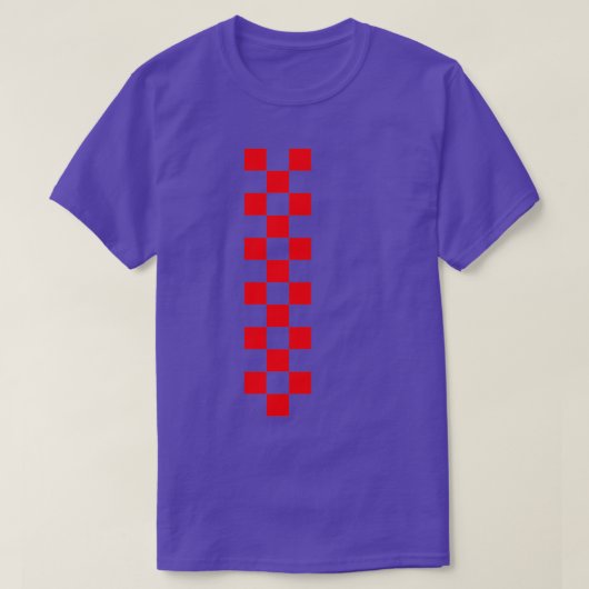 Checkered White Red Line T-Shirt (Design vorne)