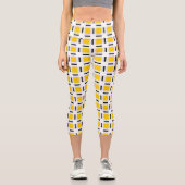 Checkered Yellow Capri Leggings (Vorderseite)