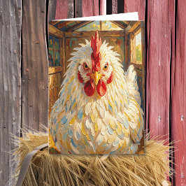 Checking on You | Funny Chicken Karte