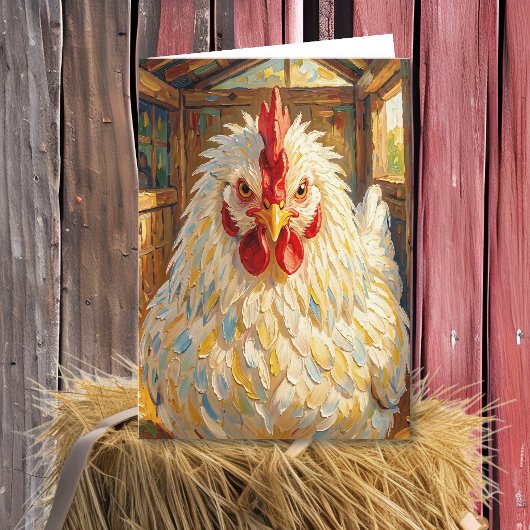 Checking on You | Funny Chicken Karte