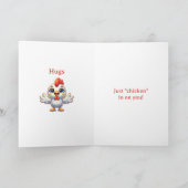 Checking on You | Funny Chicken Karte (Innenseite)