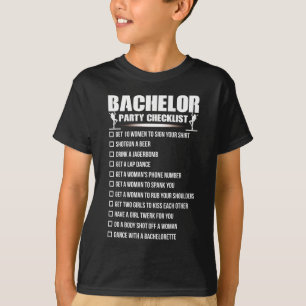 Checkliste Bachelor Party - Verheiratung T-Shirt