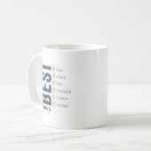 Checkliste Bester Vater für anpassbare Welten Kaffeetasse (Vorderseite Links)