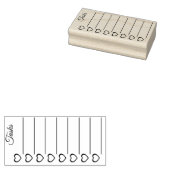 Checkliste-Briefmarke mit Herz Gummistempel (Stempel)