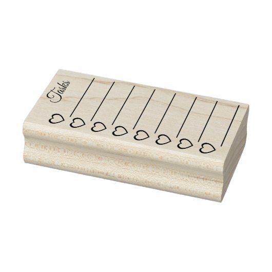 Checkliste-Briefmarke mit Herz Gummistempel (Stempel)