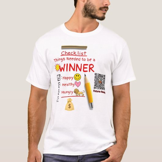Checkliste des Gewinners T-Shirt (Vorderseite)