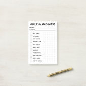 Checkliste "Durchlaufen" Post-it Klebezettel (Auf Schreibtisch)